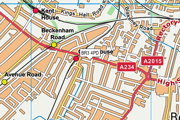 BR3 4PD map - OS VectorMap District (Ordnance Survey)