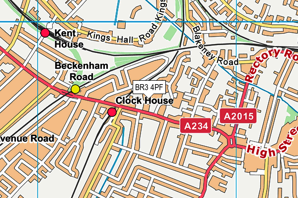 The Spa At Beckenham map (BR3 4PF) - OS VectorMap District (Ordnance Survey)