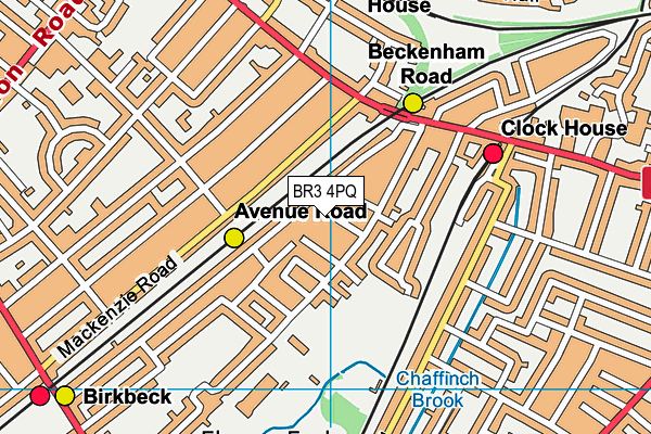 BR3 4PQ map - OS VectorMap District (Ordnance Survey)