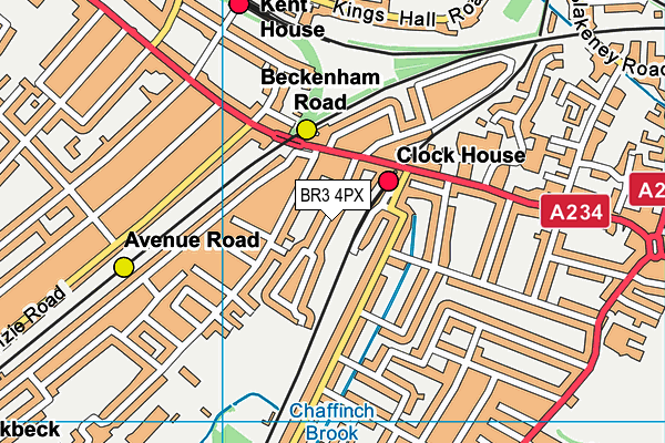 BR3 4PX map - OS VectorMap District (Ordnance Survey)