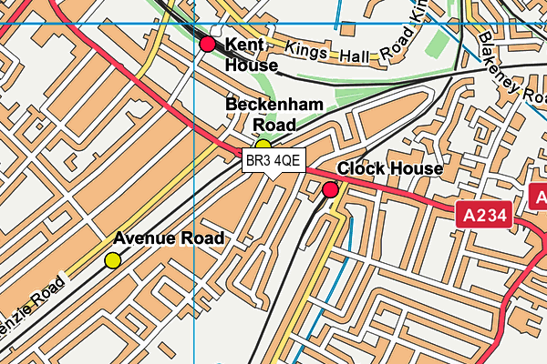 BR3 4QE map - OS VectorMap District (Ordnance Survey)