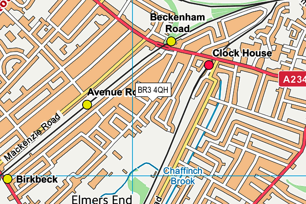 BR3 4QH map - OS VectorMap District (Ordnance Survey)