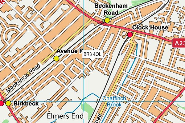 BR3 4QL map - OS VectorMap District (Ordnance Survey)