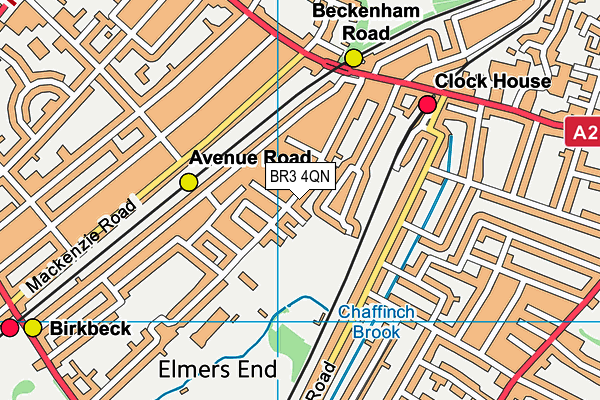 BR3 4QN map - OS VectorMap District (Ordnance Survey)