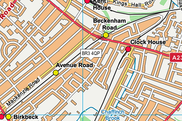 BR3 4QP map - OS VectorMap District (Ordnance Survey)