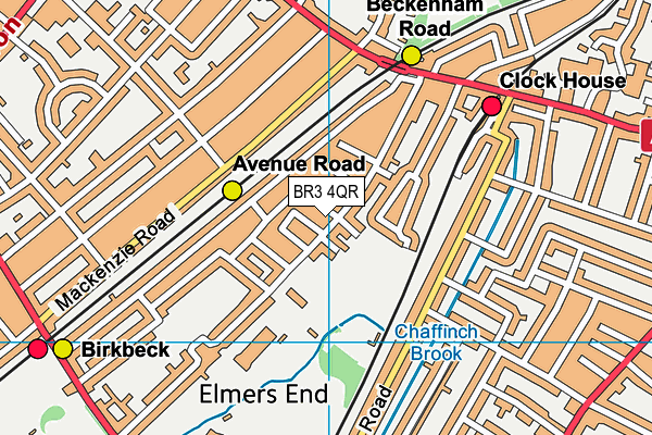 BR3 4QR map - OS VectorMap District (Ordnance Survey)