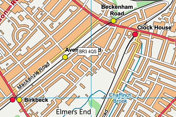 BR3 4QS map - OS VectorMap District (Ordnance Survey)