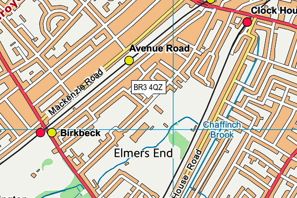 BR3 4QZ map - OS VectorMap District (Ordnance Survey)
