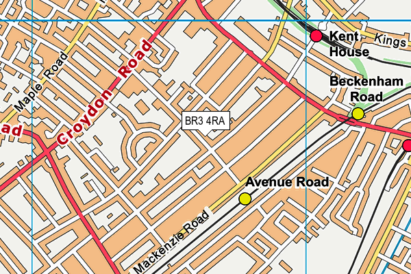 BR3 4RA map - OS VectorMap District (Ordnance Survey)