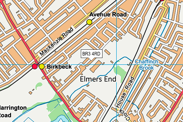 BR3 4RD map - OS VectorMap District (Ordnance Survey)