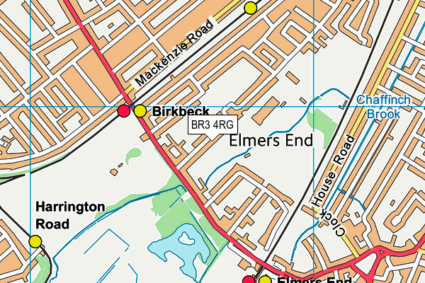 BR3 4RG map - OS VectorMap District (Ordnance Survey)