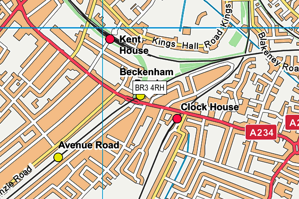 BR3 4RH map - OS VectorMap District (Ordnance Survey)