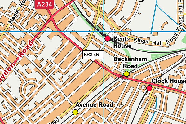 BR3 4RL map - OS VectorMap District (Ordnance Survey)