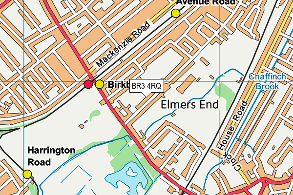 BR3 4RQ map - OS VectorMap District (Ordnance Survey)