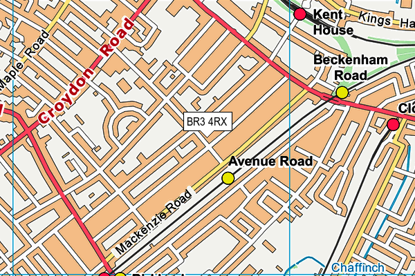 BR3 4RX map - OS VectorMap District (Ordnance Survey)