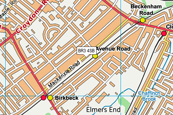 BR3 4SB map - OS VectorMap District (Ordnance Survey)