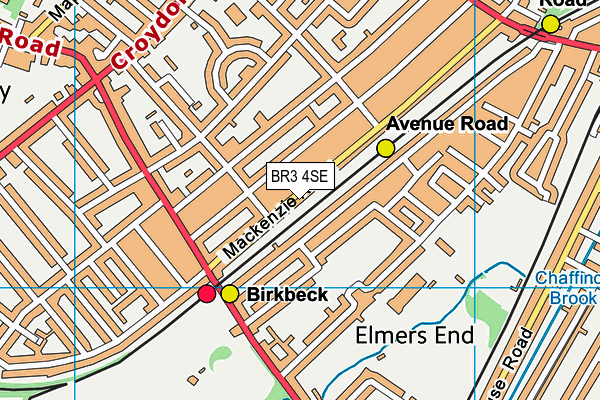 BR3 4SE map - OS VectorMap District (Ordnance Survey)