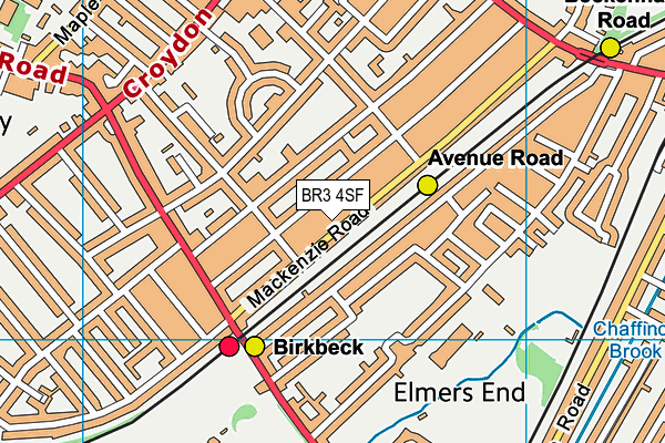 BR3 4SF map - OS VectorMap District (Ordnance Survey)