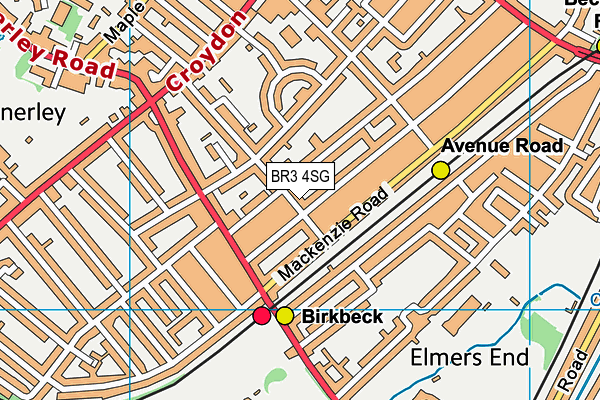 BR3 4SG map - OS VectorMap District (Ordnance Survey)