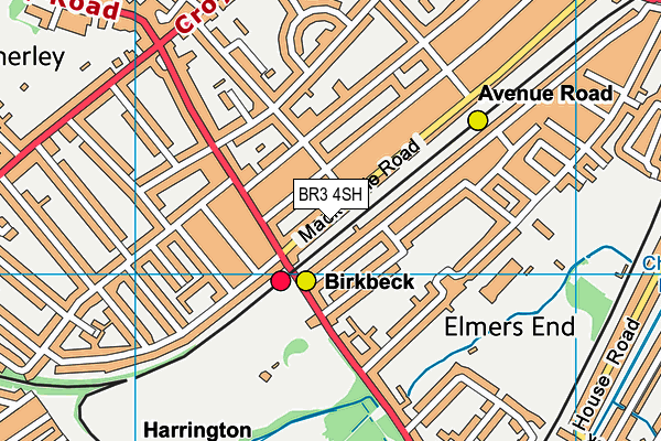 BR3 4SH map - OS VectorMap District (Ordnance Survey)