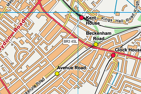BR3 4SL map - OS VectorMap District (Ordnance Survey)