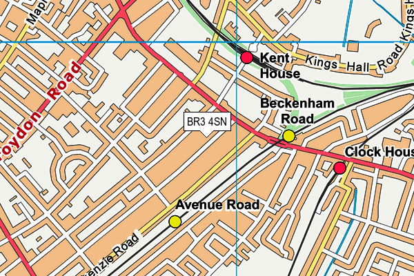 BR3 4SN map - OS VectorMap District (Ordnance Survey)