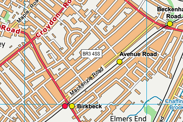 BR3 4SS map - OS VectorMap District (Ordnance Survey)