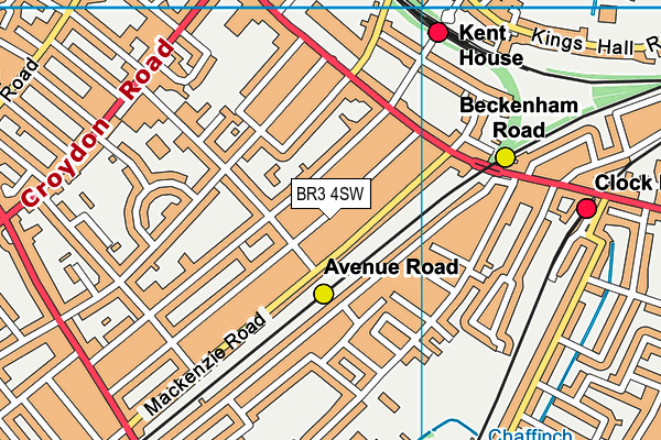 BR3 4SW map - OS VectorMap District (Ordnance Survey)