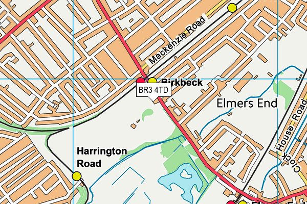 BR3 4TD map - OS VectorMap District (Ordnance Survey)