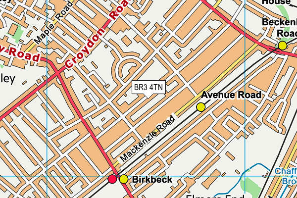 BR3 4TN map - OS VectorMap District (Ordnance Survey)