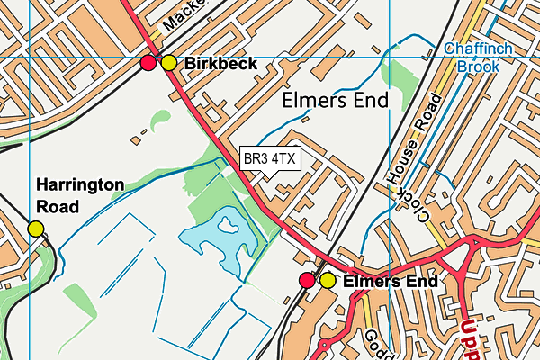 BR3 4TX map - OS VectorMap District (Ordnance Survey)