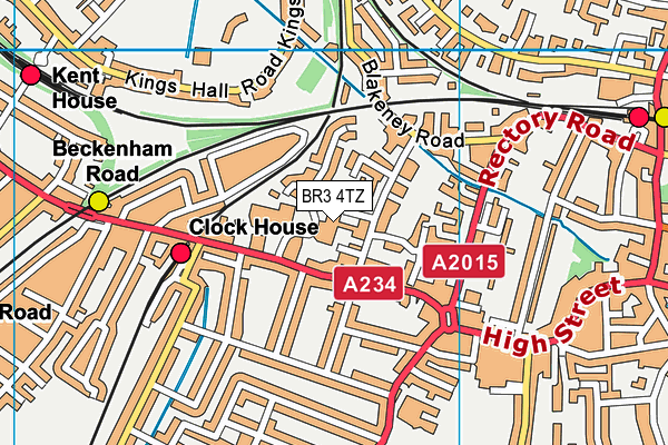 BR3 4TZ map - OS VectorMap District (Ordnance Survey)