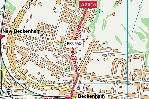 BR3 5AQ map - OS VectorMap District (Ordnance Survey)