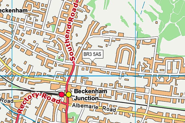 Beckenham Sports Club map (BR3 5AS) - OS VectorMap District (Ordnance Survey)