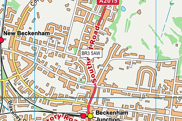 BR3 5AW map - OS VectorMap District (Ordnance Survey)