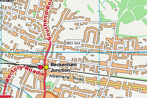 BR3 5AX map - OS VectorMap District (Ordnance Survey)