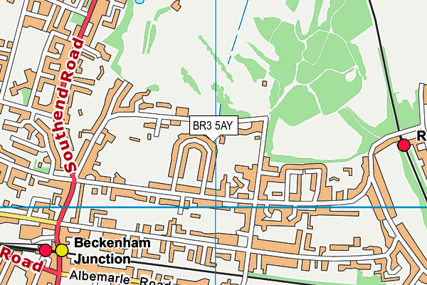 BR3 5AY map - OS VectorMap District (Ordnance Survey)