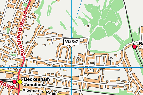 BR3 5AZ map - OS VectorMap District (Ordnance Survey)