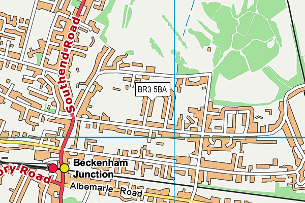 BR3 5BA map - OS VectorMap District (Ordnance Survey)