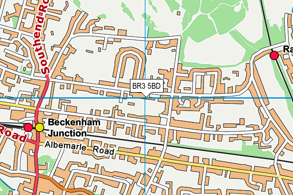 BR3 5BD map - OS VectorMap District (Ordnance Survey)