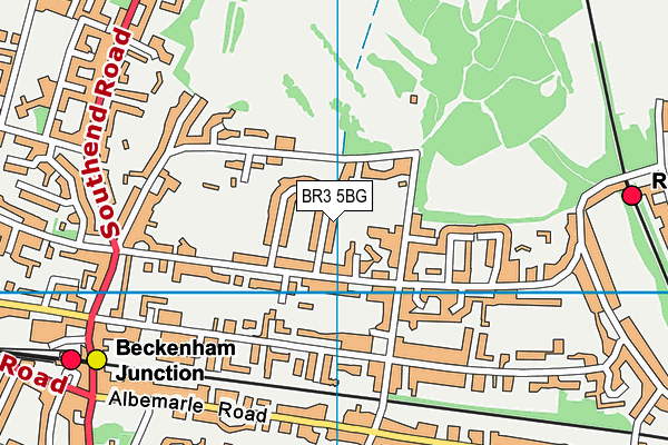 BR3 5BG map - OS VectorMap District (Ordnance Survey)