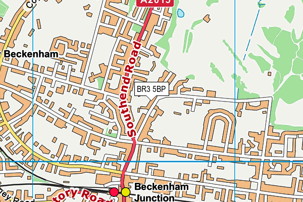 Beckenham Place Park Golf Course (Closed) map (BR3 5BP) - OS VectorMap District (Ordnance Survey)