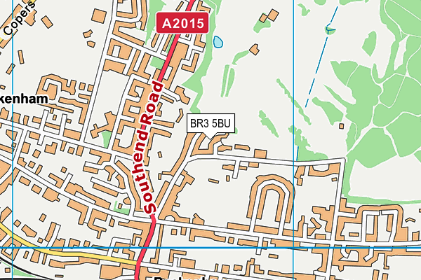 BR3 5BU map - OS VectorMap District (Ordnance Survey)