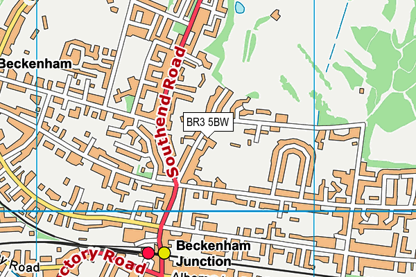 BR3 5BW map - OS VectorMap District (Ordnance Survey)