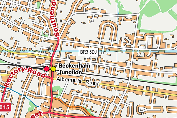 BR3 5DJ map - OS VectorMap District (Ordnance Survey)