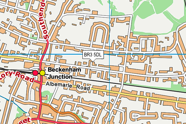 BR3 5DL map - OS VectorMap District (Ordnance Survey)