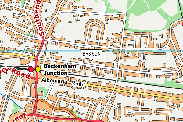 BR3 5DN map - OS VectorMap District (Ordnance Survey)