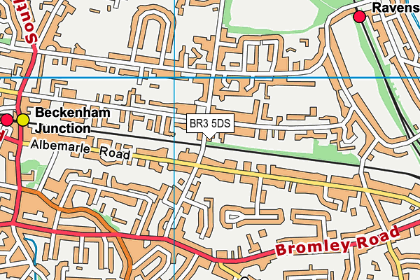 BR3 5DS map - OS VectorMap District (Ordnance Survey)