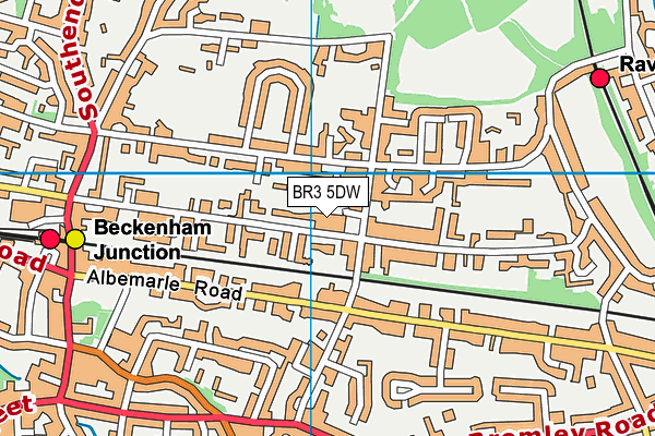 BR3 5DW map - OS VectorMap District (Ordnance Survey)