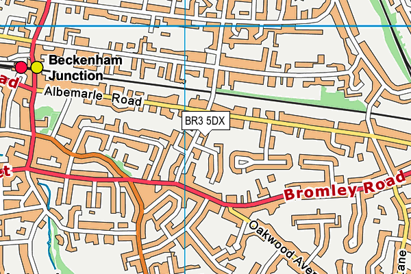 BR3 5DX map - OS VectorMap District (Ordnance Survey)